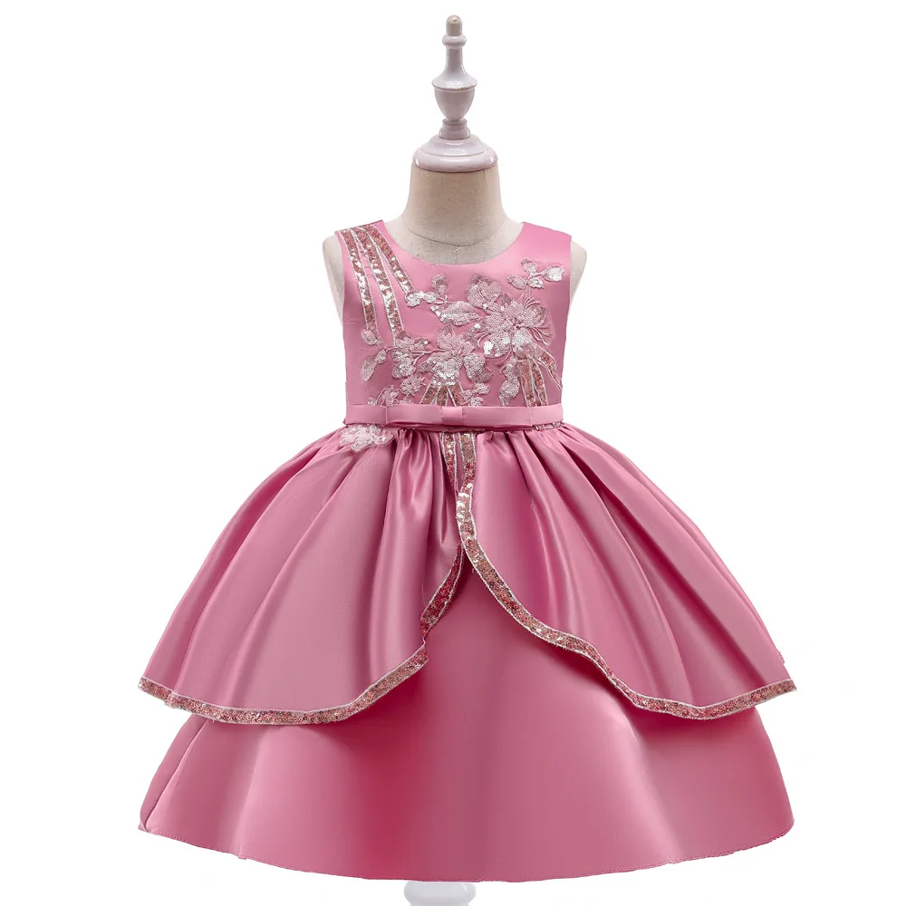 

Flower Girl Dress Kids Pageant lace applique Prom Princess Formal Occassion Girls Holy Communion Dress