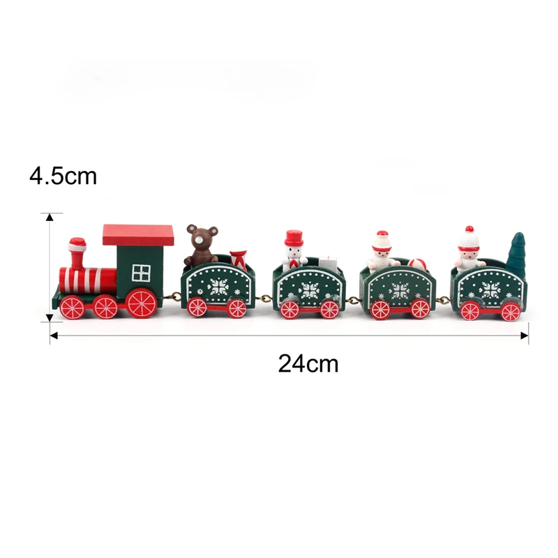 PATIMATE Christmas Wooden Train Merry Christmas Decorations For Home Christmas Ornaments Xmas Navidad Gift New Year