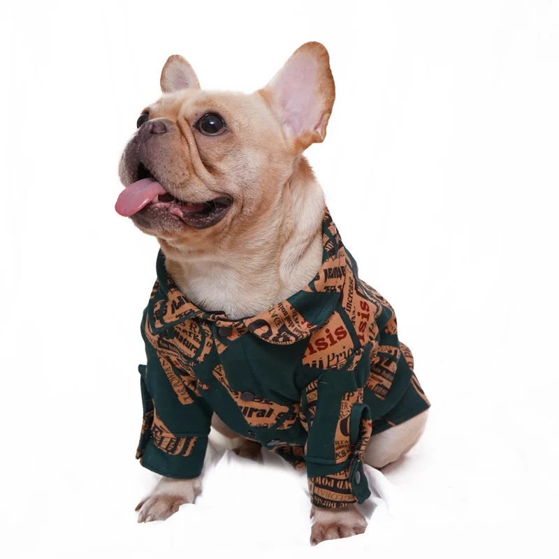 Одежда для собак Весенняя Модная рубашка мопса французский бульдога чихуахуа