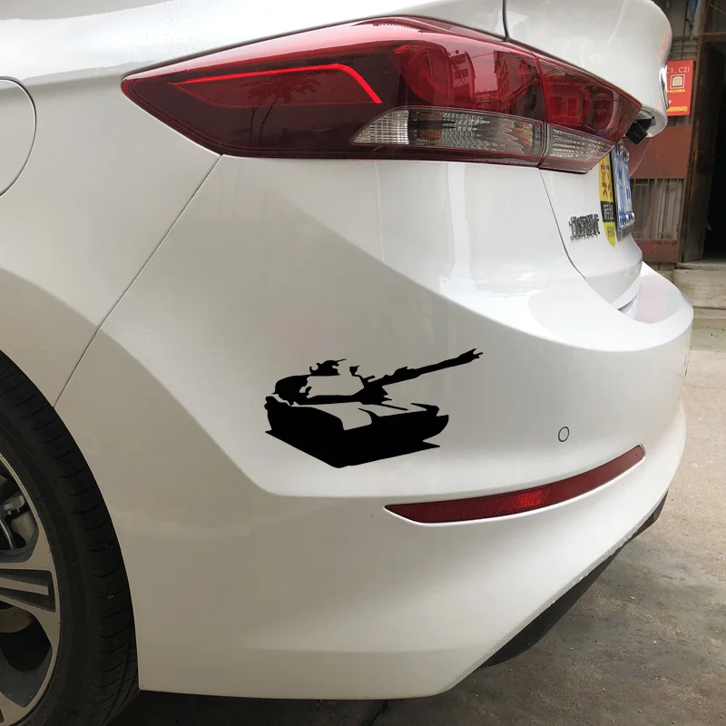 

War Tank Pattern High Quality Car Decals Car Window Decoration Personality Pvc Waterproof Decals Black/white, 15cm*8cm