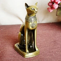 home decoration vintage alloy egyptian cat model goddess bastet statue desk table creative gifts office home accessories desk
