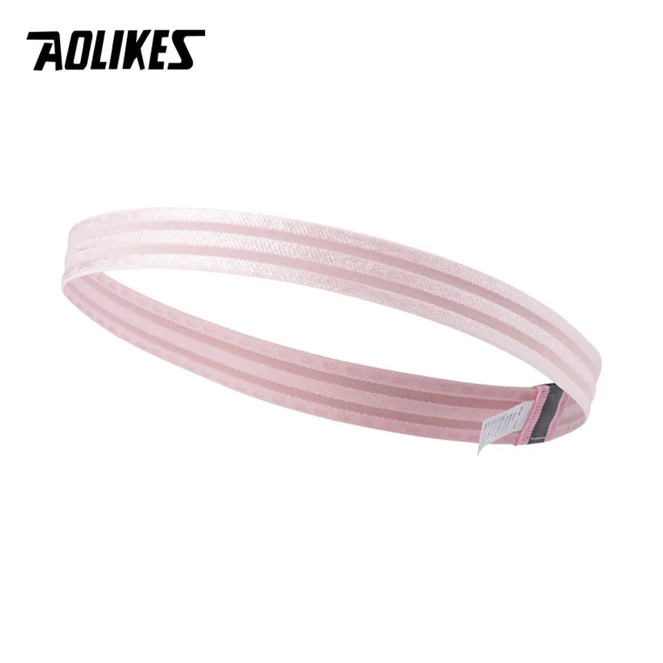 Pink thin 1 шт., силиконовые для фитнеса, повязка на голову, спортивный Напульсник для мужчин и женщин, для баскетбола, бега, повязка на голову, повязка для волос - Цвет: Pink thin