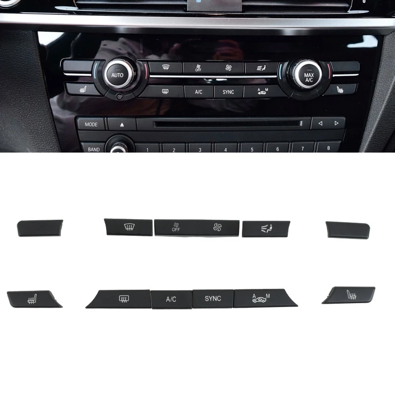 

11 шт. пульт дистанционного управления для приборной панели автомобиля A/C, кнопки, колпачки для ключей, комплект для ремонта для BMW X3 F25 14-17 X4 F26 ...