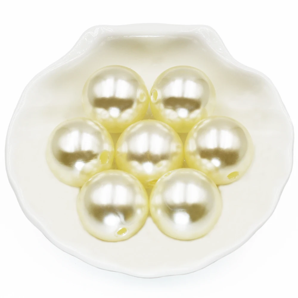 Бусины из АБС-пластика с имитацией жемчуга круглые акриловые бусины отверстием