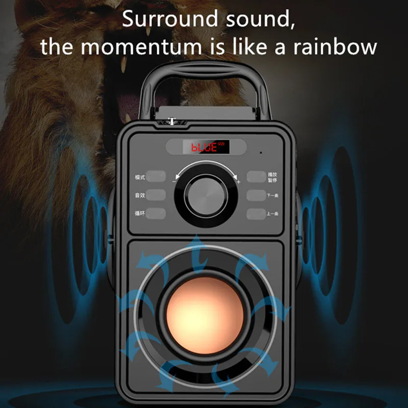 Subwoofer Wireless Bluetooth Speaker 3D Surround Computer FM Radio High Volume Portable Outdoor Caixa De Som Coluna BoomboxF4086 |