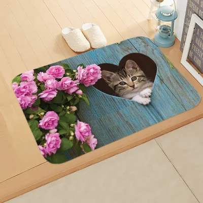 Kawaii Cat коврики с принтом кота для ванной кухни ковры впитывающие воду коврик