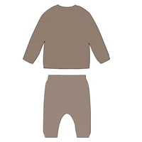 ff children kitted clothes set knitting pullover and long pants baby knit romper with rabbit hats brown pink blanket