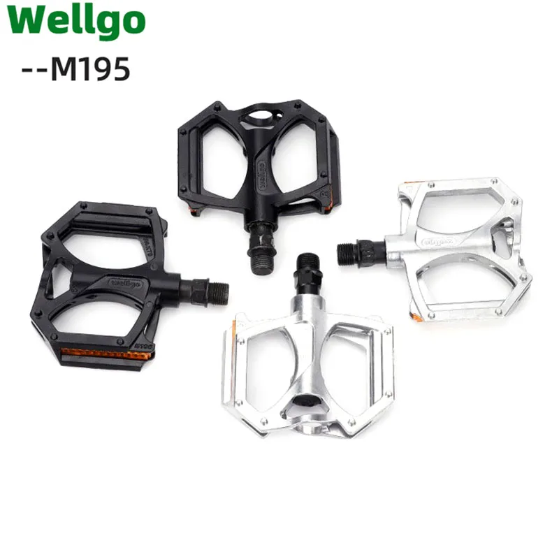 Педаль для горного велосипеда WELLGO M195 сверхлегкая Нескользящая педаль с двумя