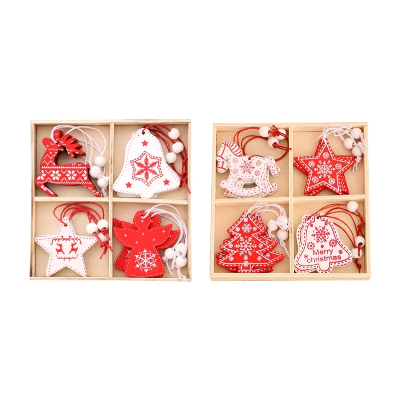 

24 шт., Деревянные Подвески в виде ангела