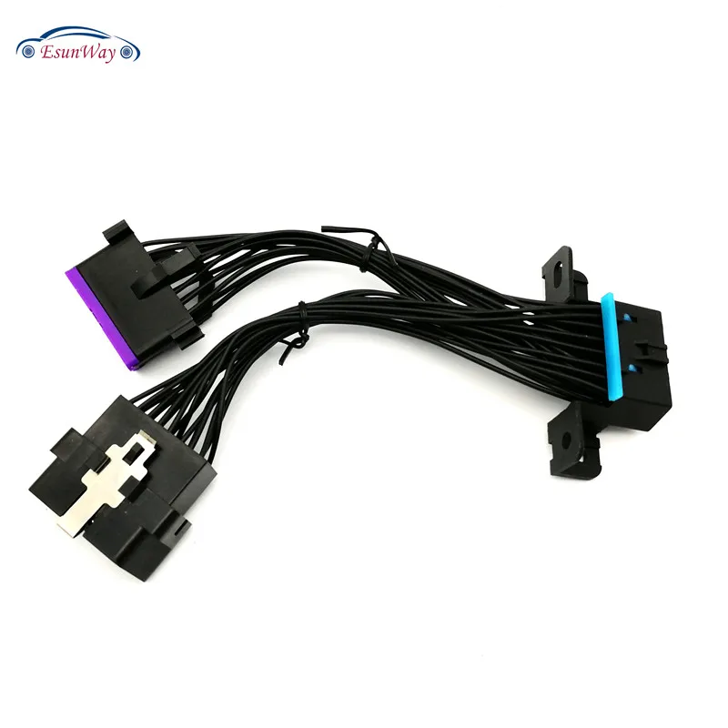 Полный Pin DIY OBD2 кабель 16Pin мужской порт двойной 16 контактный женский OBDII J1962