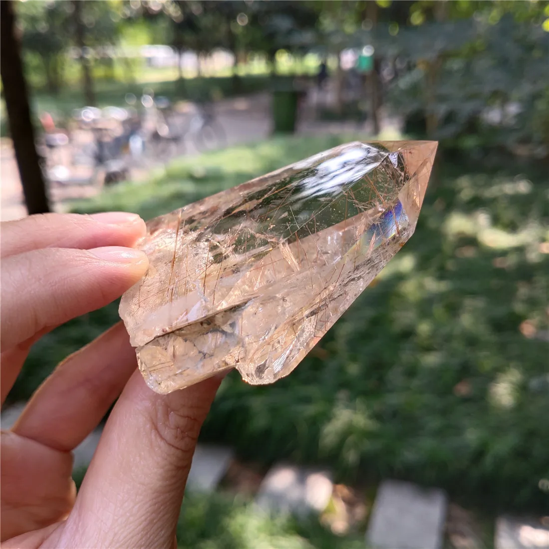 Рутиловый хрустальный камень камни для домашнего декора кристаллы натуральный