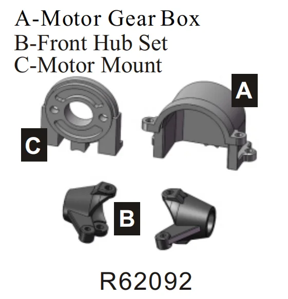 Запчасти для радиоуправляемых моделей RGT R62092 комплект передних втулок мотора