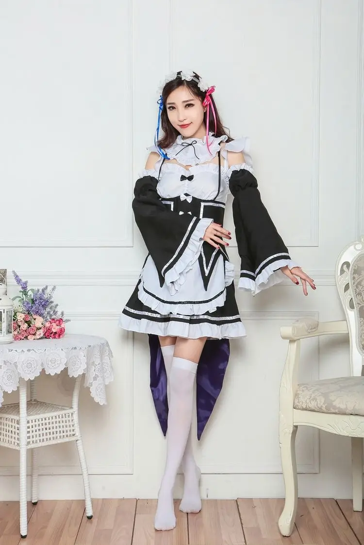 Re:zero Kara Hajimeru Isekai Seikatsu Ram/Rem платье Дети Rem карнавальный костюм Для женщин Rem/платье