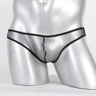 Мужские сексуальные прозрачные трусы с низкой посадкой, эластичное дышащее нижнее белье с Т-образной спинкой, боди, мужские трусы, мужские сексуальные трусы с U-образным мешочком