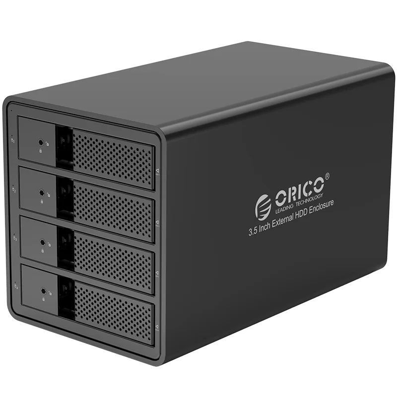 ORICO алюминиевый 4 отсек 3,5 дюймов USB3.0 для SATA HDD корпус Поддержка 64 ТБ HDD док-станция с 150 Вт внутренним адаптером питания