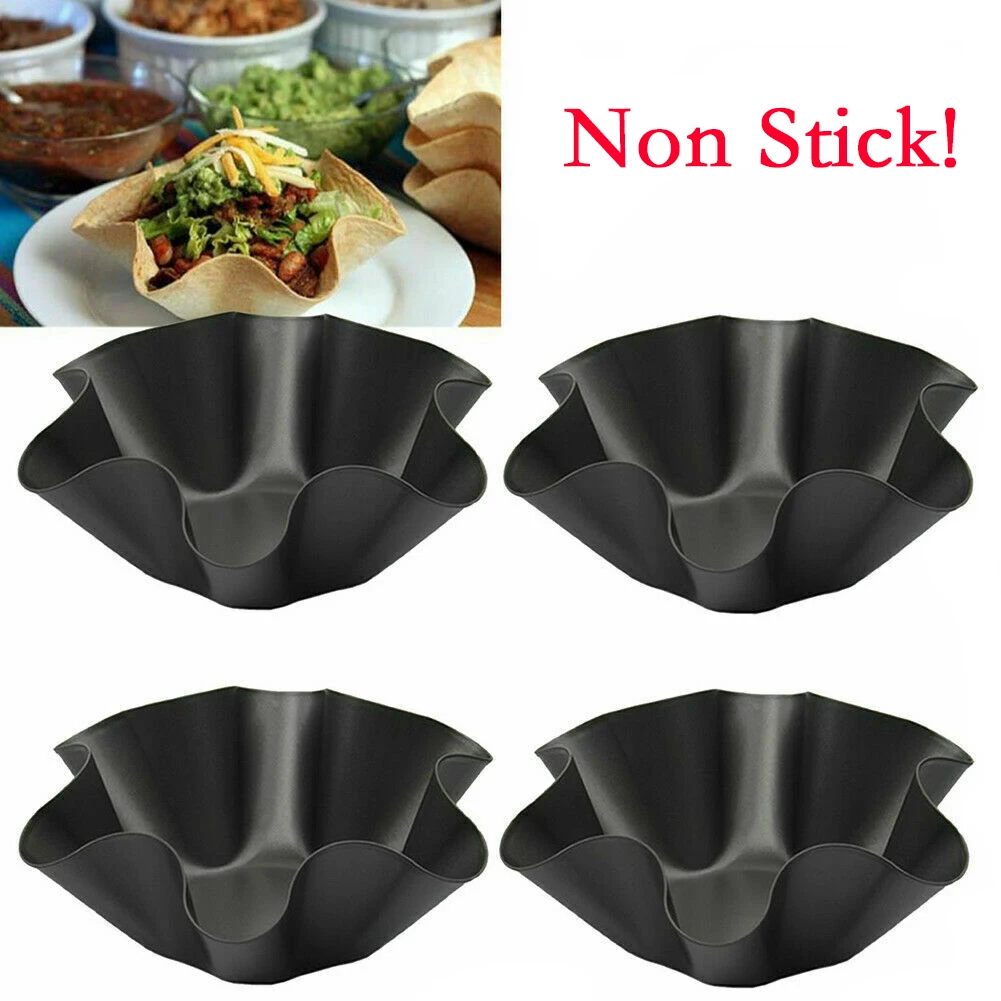 

8 Inch Tortilla Baking Bowl Nonstick Tortilla Pan Set Mexican Taco Shell Mold For Authentic Mexican Dish