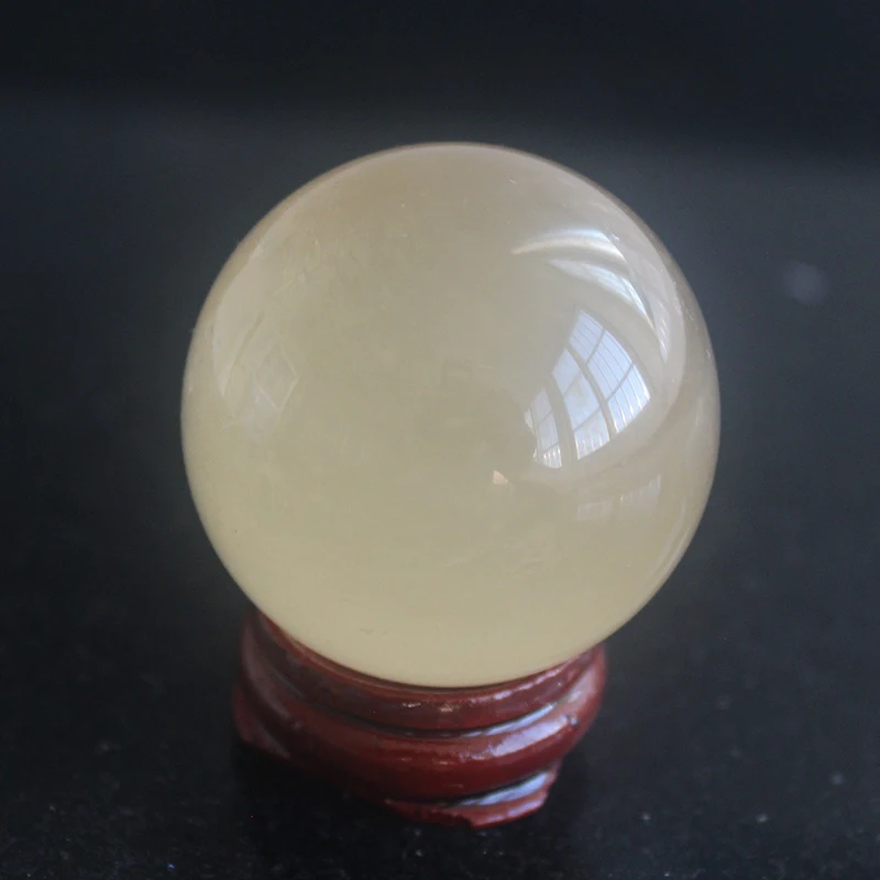 

40mm natural citrine lucky gem ball decoration craft photo props