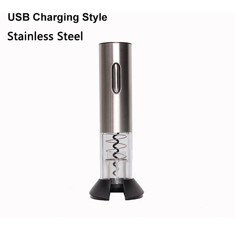 USB charging style Usb зарядка Электрический штопор автоматический штопор для бутылок вина комплект беспроводной с фольга резак аксессуары для кухни и бара - Цвет: USB charging style