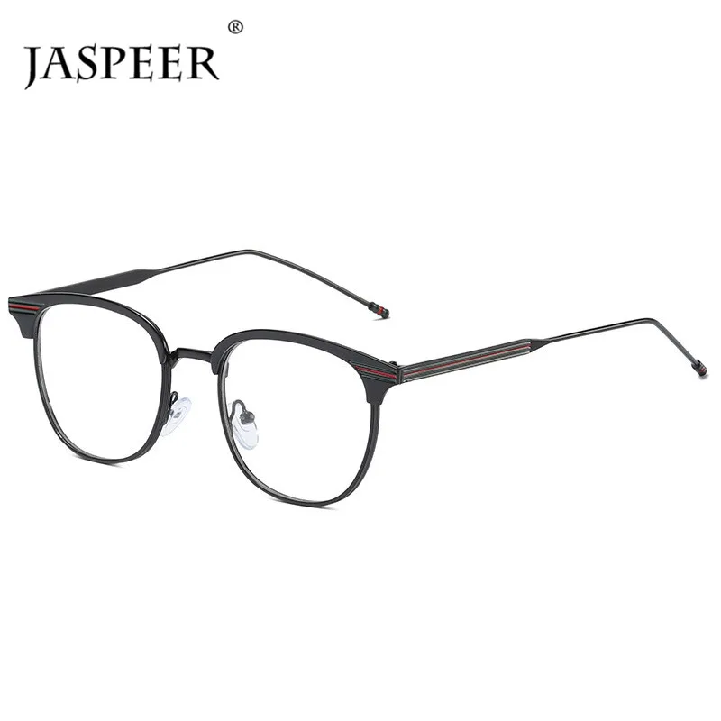 JASPEER Cat Eye Glasses Frames Full Wrap Alloy Metal Clear Lens Eyeglasses Frame Computer Glass Eyewear | Аксессуары для одежды