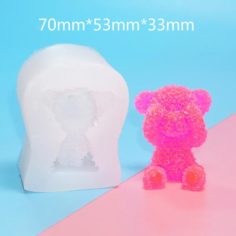 Силиконовая форма Медведь Kawaii прозрачная УФ-смола Decoden кабошон эпоксидная смола