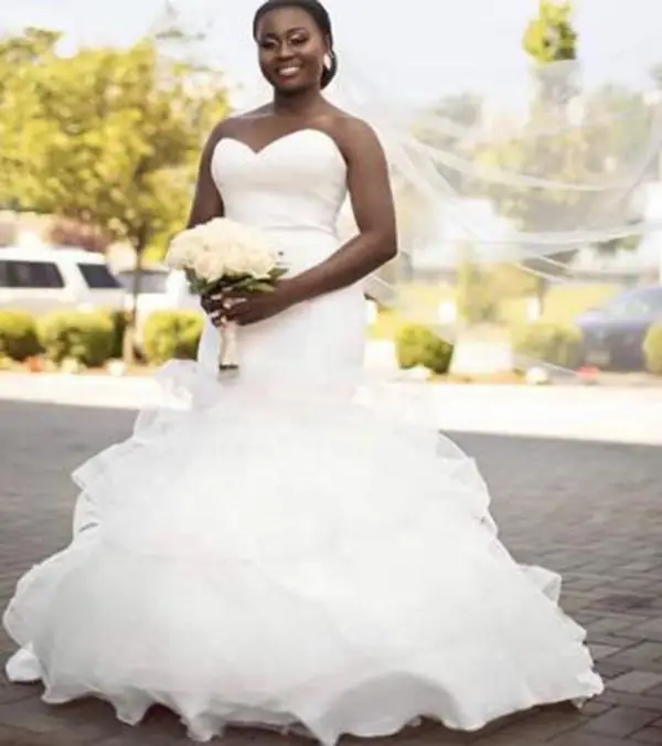 

Размера плюс Русалка свадебное платье es в африканском стиле с оборками бальное платье из органзы и горный хрусталь свадебное платье для вып...