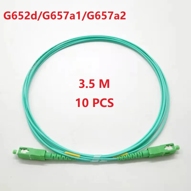 

Оптоволоконный кабель 3,5 метров, 10 шт., SC/APC SX Core 1,6 мм, одномодовый G652D/G657A1/G657A2 Aqua LSZH, волоконно-оптический патч-корд