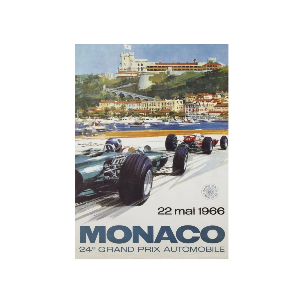 Monaco Grand Prix 1967 classic cool car home living bedroom decoration canvas poster painting picture wall art high definition | Дом и сад