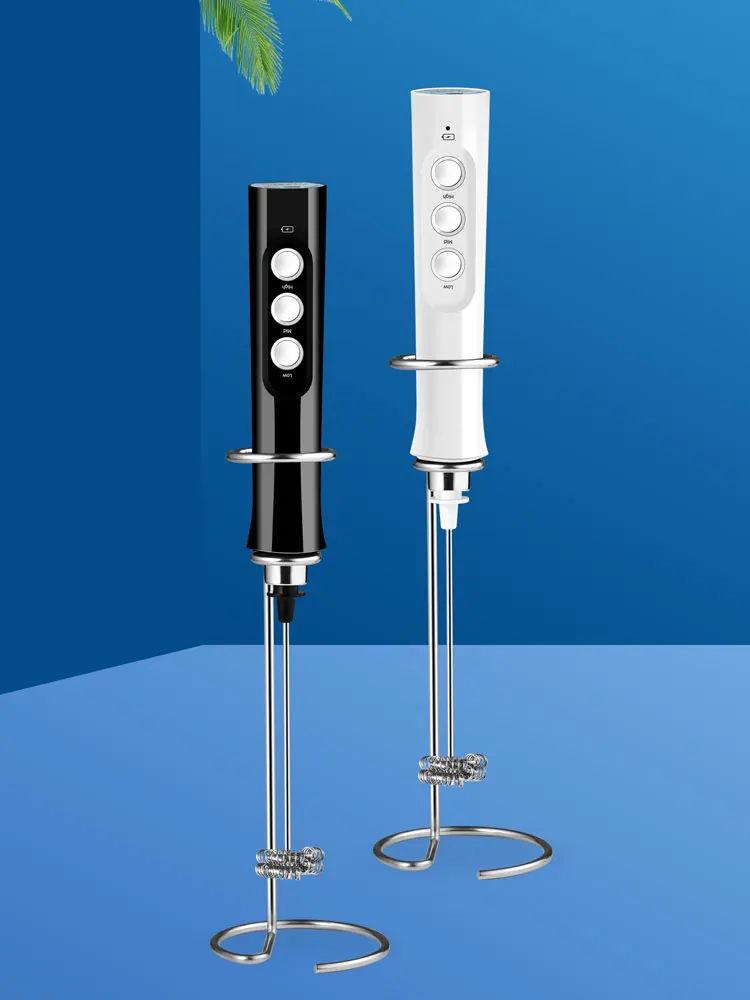 

Homemade Milk Frother Drink Coffee Whisk Mixer, Stainless Steel Mini Electric Latte Egg Beater Blender Foamer Handheld Stirrer