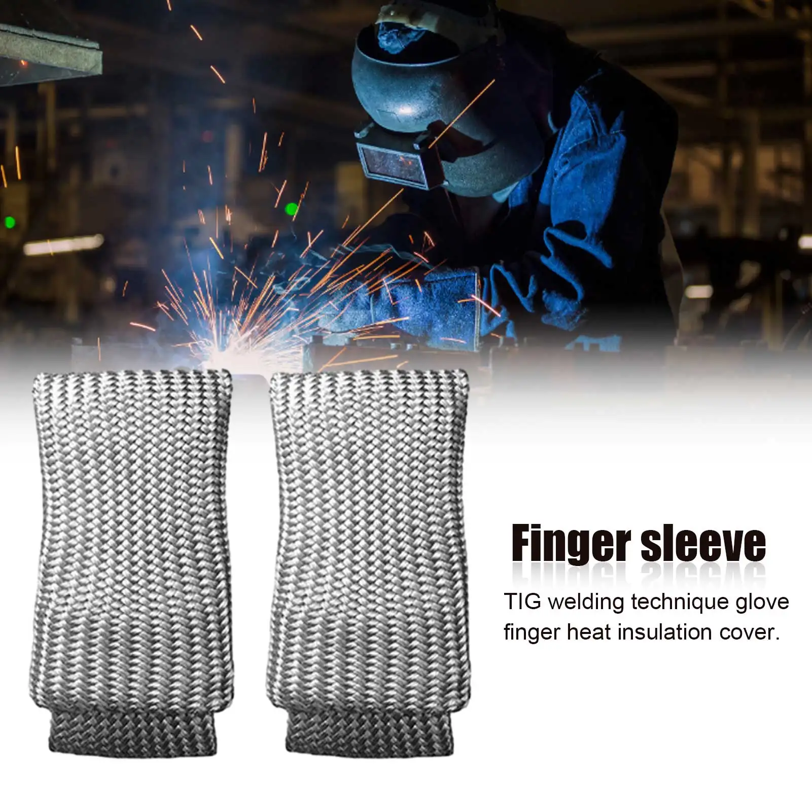 2 adet kaynak ipuçları hileler Tig dayanıklı parmak ısı kalkanı pottor ısı direnci koruyucu eldivenler yüksek sıcaklık yalıtımı
