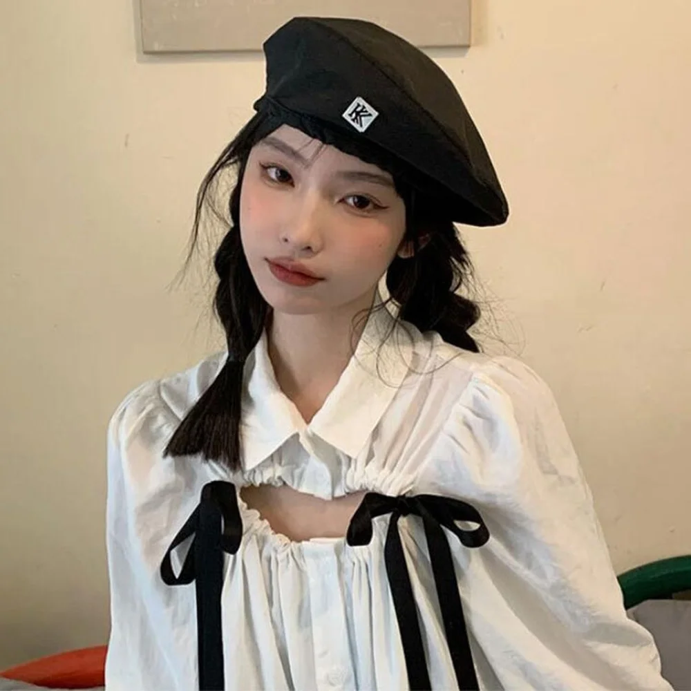 

New Autumn and Winter Fashion Thin Beret Personality Punk Style Beret Women Temperament Retro Hats For Women Gorros