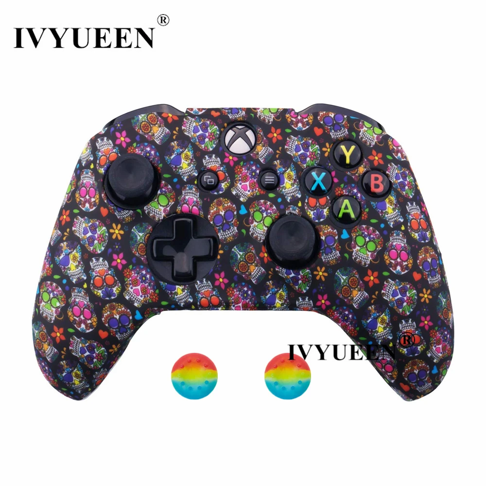 Силиконовый защитный чехол IVYUEEN для XBox One X S, защитный чехол для контроллера, камуфляжный чехол с принтом для переноса воды