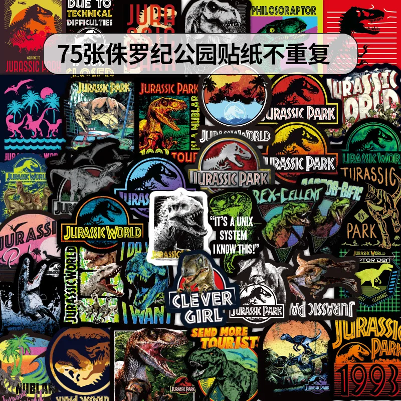 75 шт. наклейка динозавра парка Юрского периода детские игрушки каракули ручной