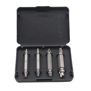 Двухсторонний экстрактор поврежденных винтов, экстрактор сломанных винтов с головкой, экстракторы для удаления деревянных болтов, инструмент для сверления 1 #2 #3 #4 #