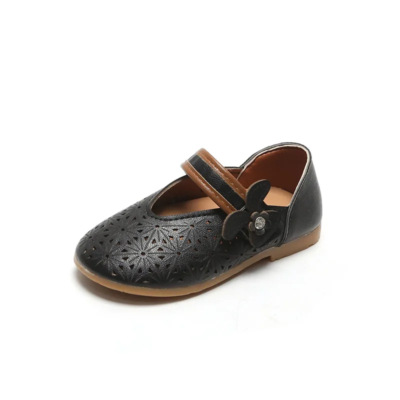 

2021 Kids Cute Casual Leather Shoes Fashion Girls' Princess Mary Janes Shoes Hollowed Out Toddler Infant Kids Baby Shoes