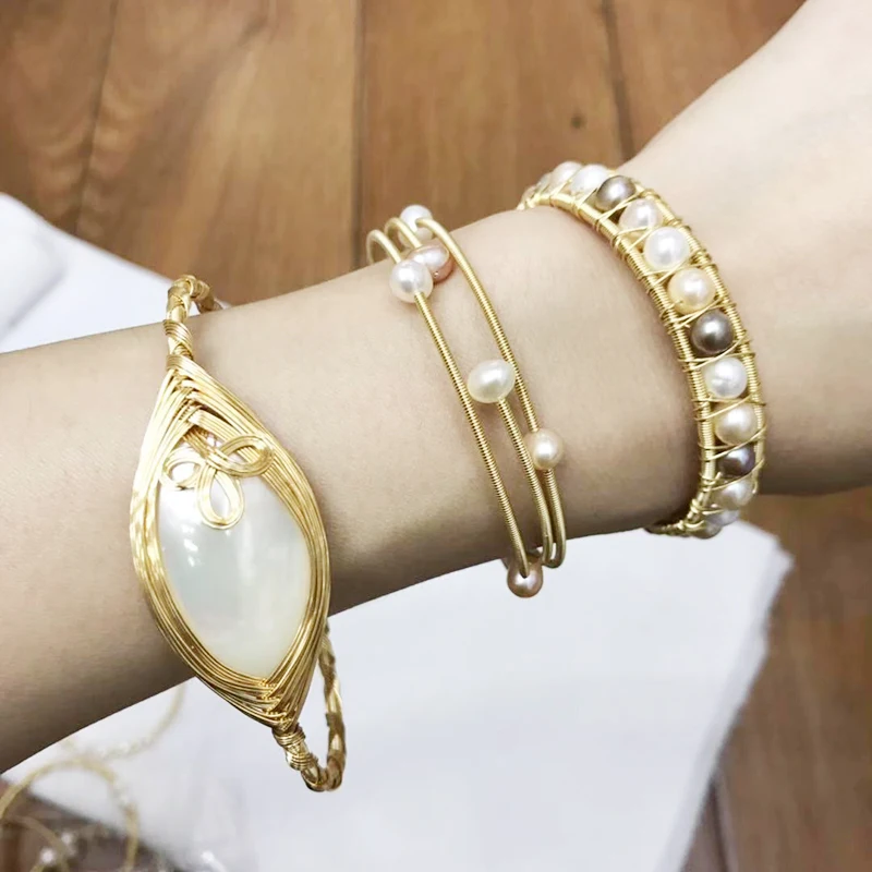 Огромный Классический Большой браслет с искусственными элементами богемный