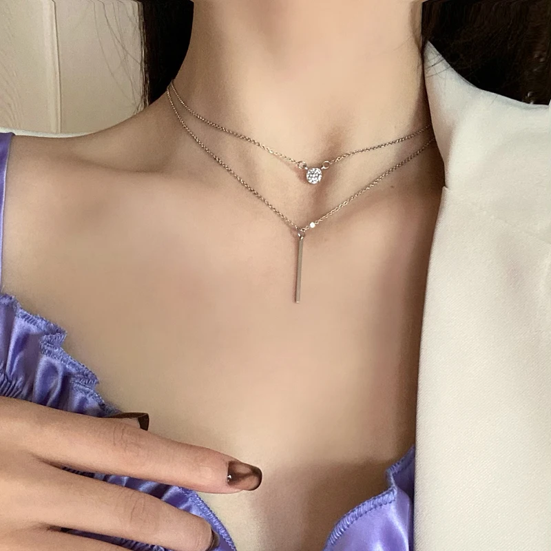 

YANGLIUJIA Multi-layer Crystal Pendant Necklace Personality, Fashion Sweet Collarbone Chain Women Jewelry Accessories Wholesale