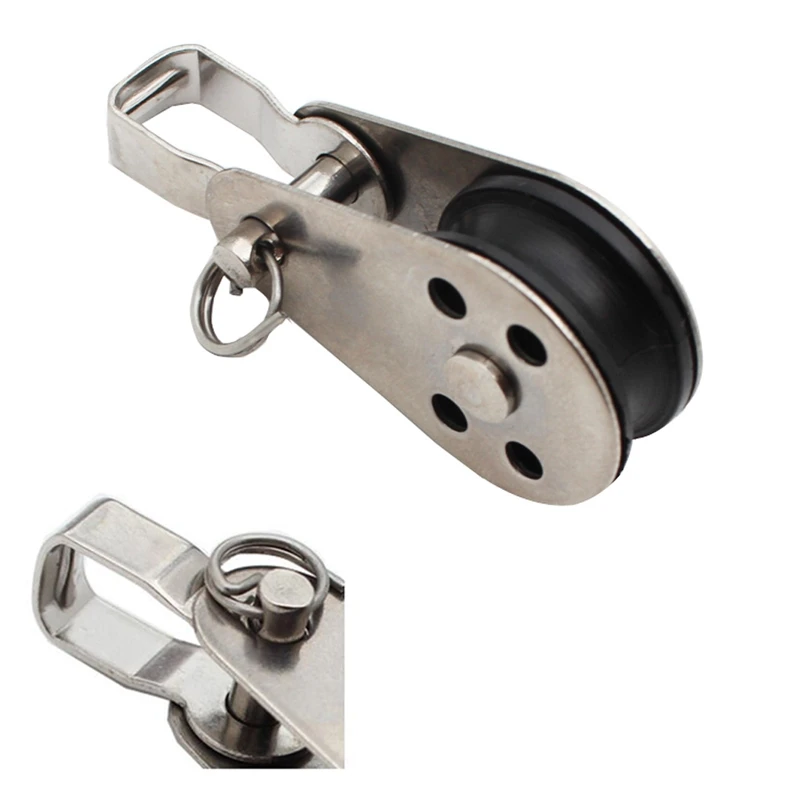 

5Pcs/ Set Stainless Steel Pulley 25mm Wire Rope Crane Pulley Block Hanging Wire Towing Wheel Promotion