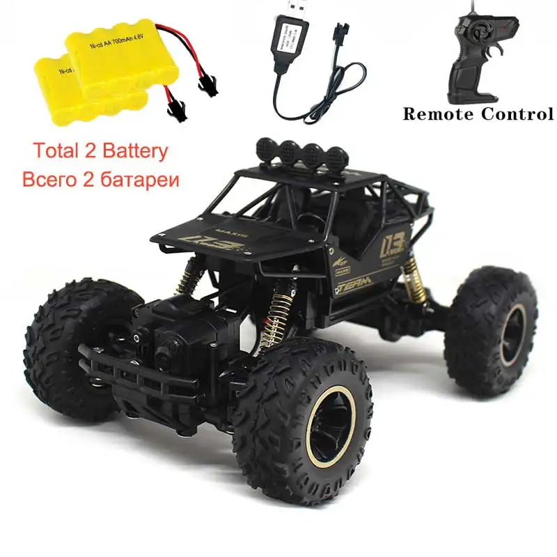 28cm Black 2 battery Радиоуправляемая машина 1/12 4WD с дистанционным управлением высокоскоростная машина 2,4 Ghz электрические радиоуправляемые игрушки Monster Truck Багги внедорожные Автомобили детские подарки - Цвет: 28cm Black 2 battery