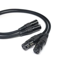 1 pair 3 pin xlr to xlr xssh hifi 5n occ copper xlr balanced audio interconnect cables with male and female connection wires