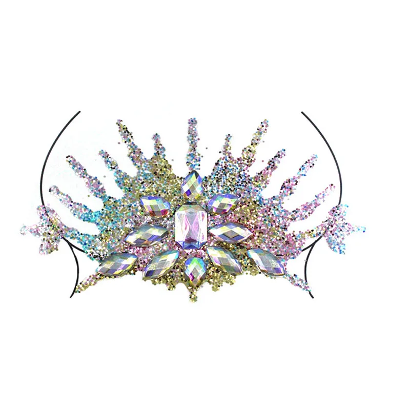 Наклейки для боди арта фестиваля искусство тела стикеры лица и груди драгоценные