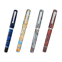 nw beautiful resin fountain pen piston ink pen m nib with ink window stationery office school supplies writing gift