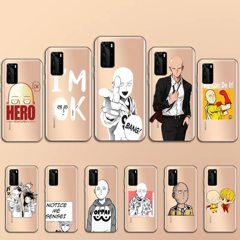

one punch man Phone Case Transparent for Huawei P20 P30 P40 lite pro P smart 2019 honor 8x 10i