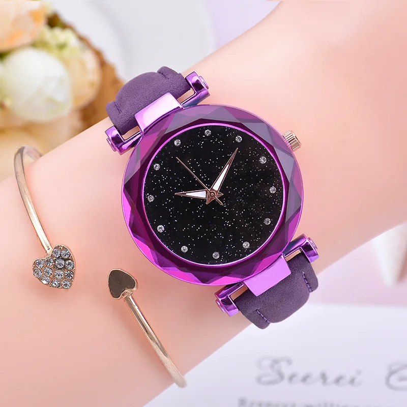 Новые Звездное небо женские часы повседневные наручные кварцевые Reloj Mujer Relogio