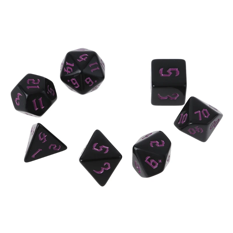 

Полигранные кубики из смолы, 7 шт., для циферблата DND RPG MTG, настольный стол кубик для настольной игры 448D