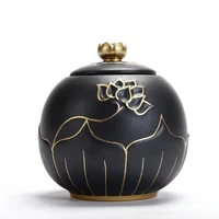black urns for ceramics ashes sealed cremation funeral keepsake human pet memorial suitable home fireplaces burial ash urn