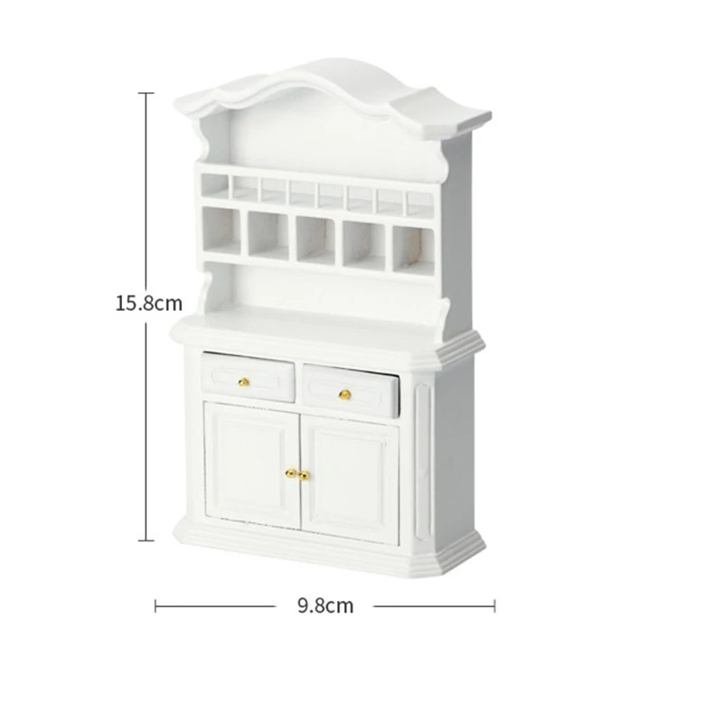 

1/12 Dollhouse Miniature Accessories Mini Wooden Locker Bookcase Furniture Toys for Doll House Decoration