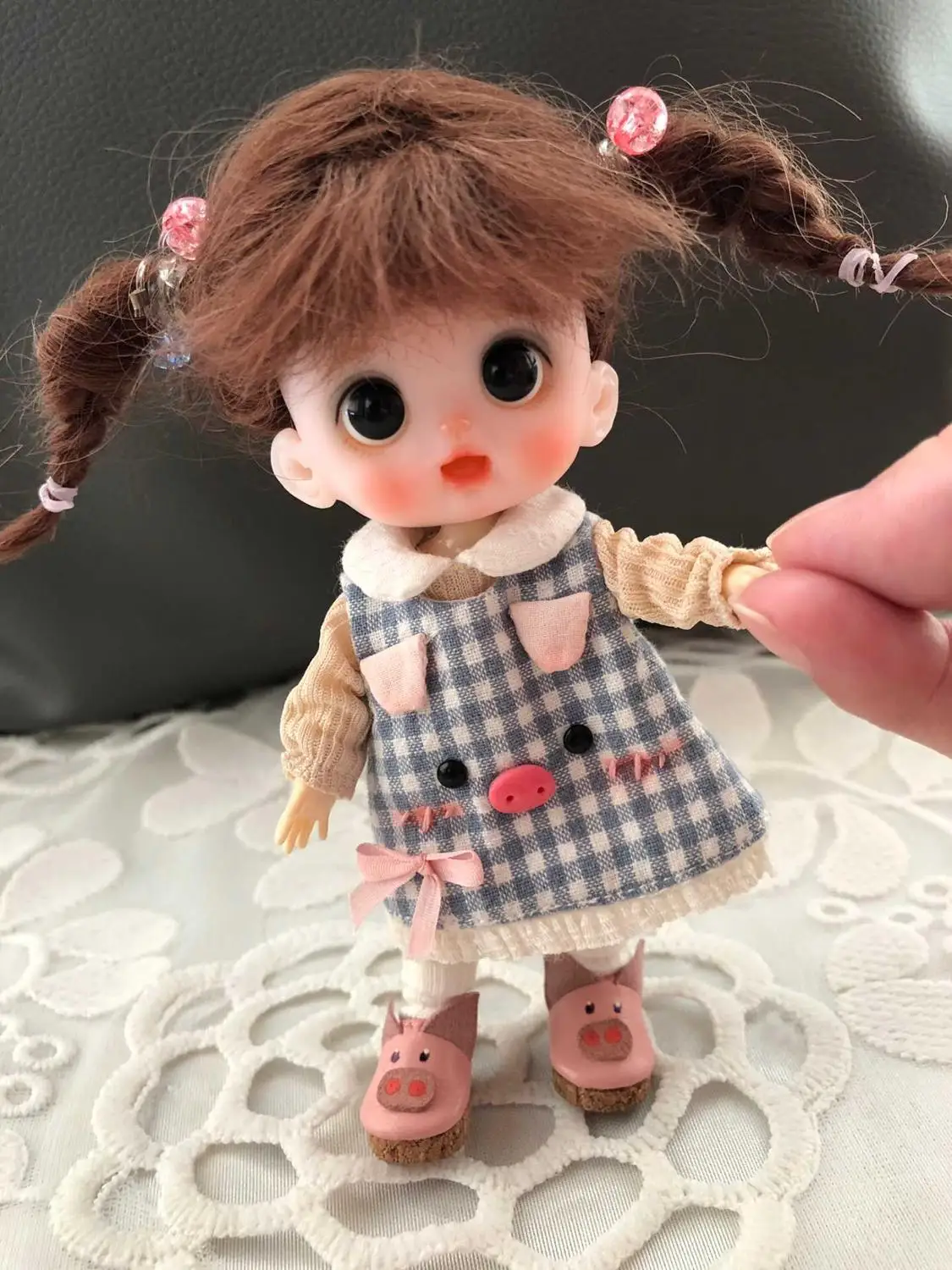 09 OB11 кукла голова Кастомизация 1/8 BJD куклы OB Полимерная глина - Цвет: 09