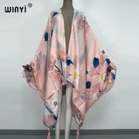 winyi saida de praia summer women cardigan stitch robe cocktail sexcy boho maxi african holiday batwing sleeve silk robe