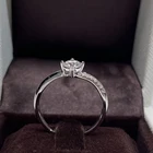 1 карточка 2 карточки D Цвет классический дизайн обручальное свадебное юбилейное кольцо Муассанит подарок на день Святого Валентина