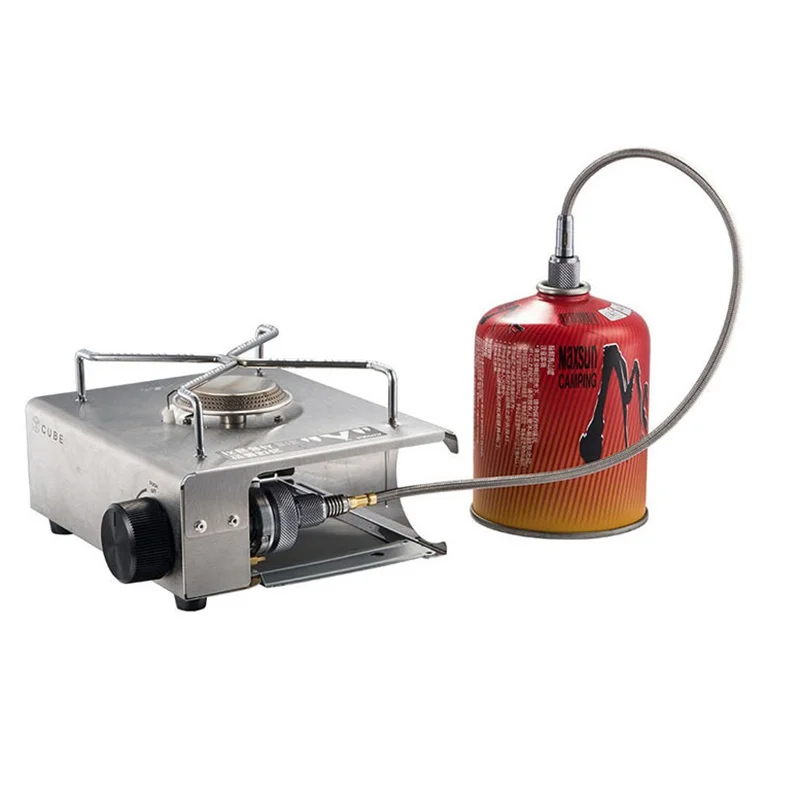 Открытый Кемпинг плита выносная линия Бензобак Нержавеющая сталь газа Давление